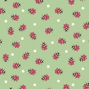 Ladybug Polkadot, Spring Green