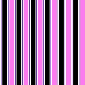 Black Pink Purple 1 Inch Stripe