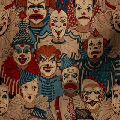 Creepy Vintage Circus Clowns