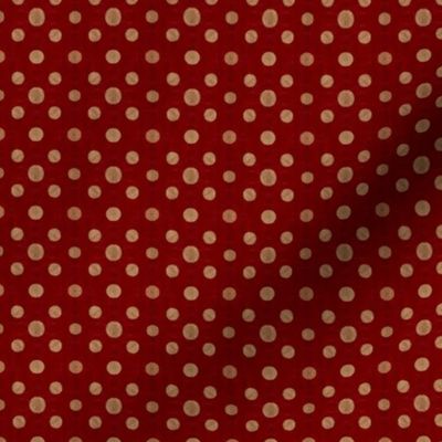 Micro Red - Creepy Vintage Circus Polka Dots