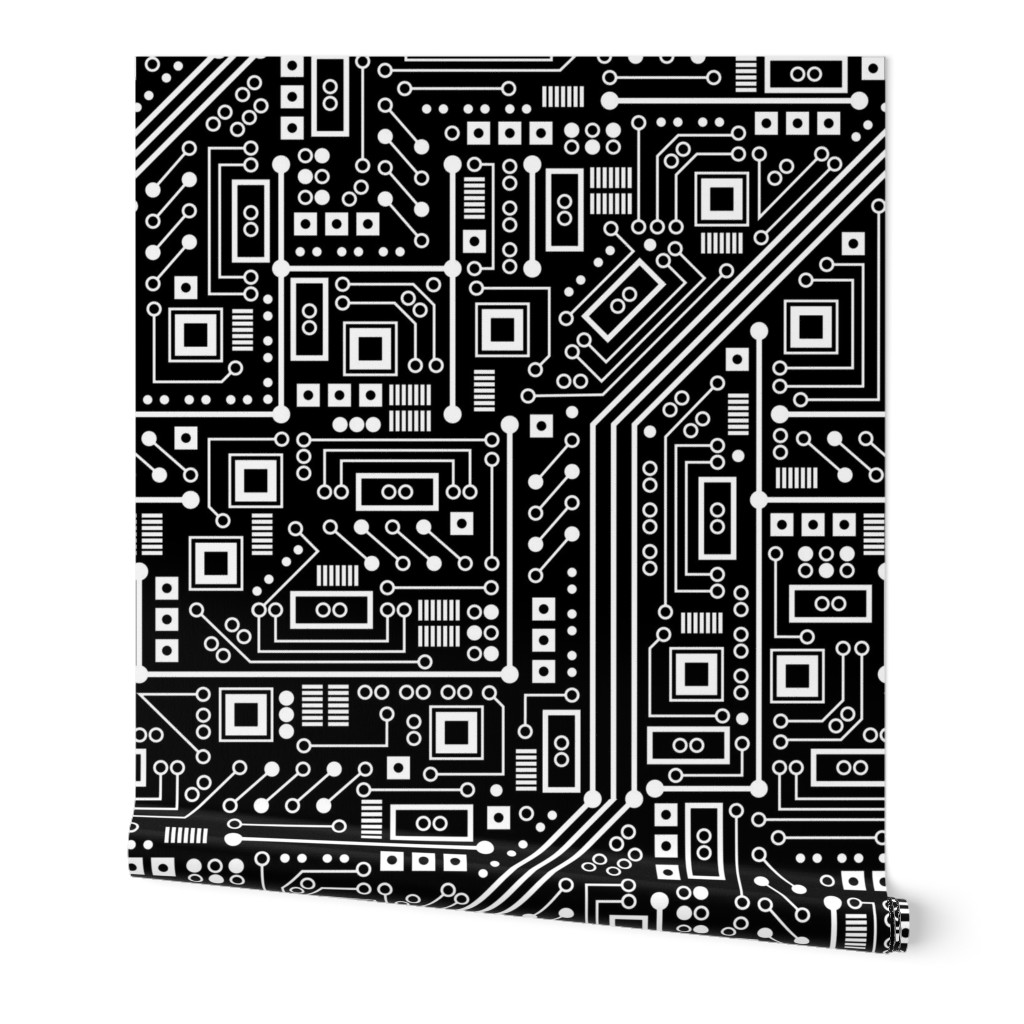 Robot Circuit Board (Black and White)