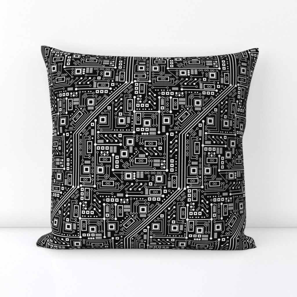 Robot Circuit Board (Black and White)