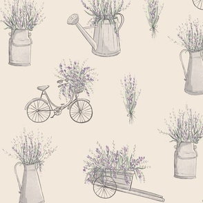 Vintage French Lavender Linen Color