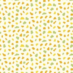 [Micro] Playful Hand-Drawn Abstract Shapes in Cream Yellow Orange Green