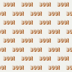 XLARGE boo halloween text font retro fabric 12in