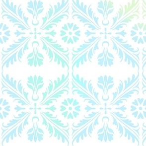 Shahar Damask bright aqua lime