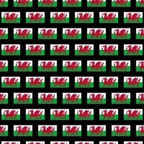 XSMALL Welsh Flag fabric - Cymru flag design  1in