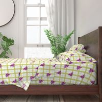 French Country windowpane - chartreuse medium