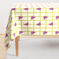 French Country windowpane - chartreuse medium