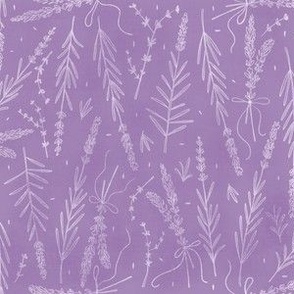 French Lavender and Thyme on Linen