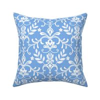 Calming French country-White on blue