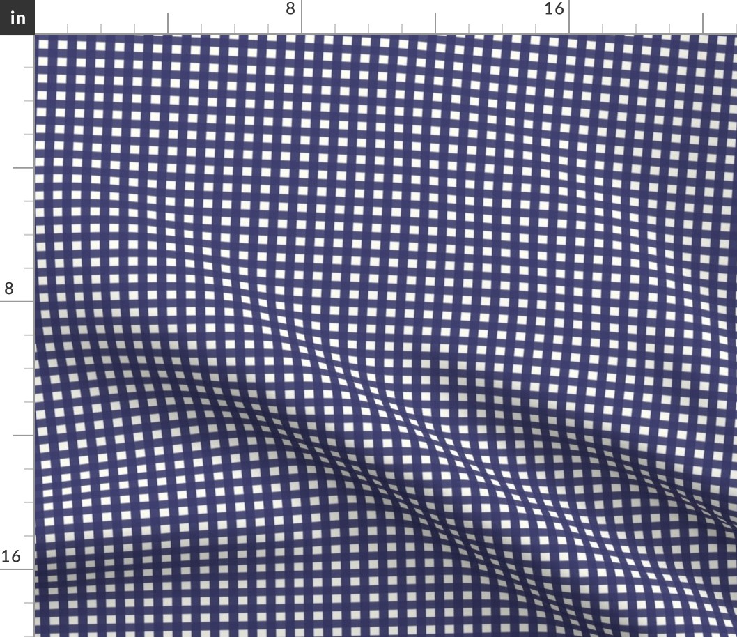 1/4 inch Small American Blue gingham check - American Blue cottagecore country plaid - perfect for wallpaper bedding tablecloth - vichy check - 4th of july picnic kopi