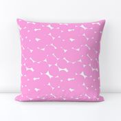 Small Lavender Pink and white Overlapping Abstract Polka Dots - pink White Geometric - Modern Graphic artistic brush stroke spots - Minimal Trendy Scandi Style Circles