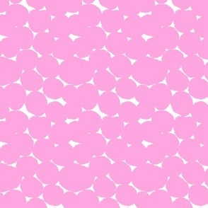 Small Lavender Pink and white Overlapping Abstract Polka Dots - pink White Geometric - Modern Graphic artistic brush stroke spots - Minimal Trendy Scandi Style Circles