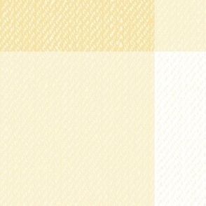 Twill Textured Gingham Check Plaid (6" squares) - Pastel Yellow and White  (TBS197)