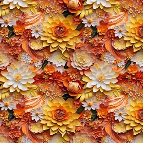Stunningly Realistic: Orange and Yellow Paper Flower 