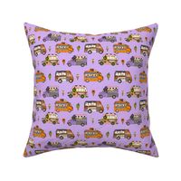 SMALL Halloween Ice Cream Van fabric - spooky cute design girls pastel 6in