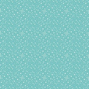 2" Random Polka Dots Turquoise and White by Audrey Jeanne