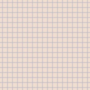 Sketch Gingham Neutral Peach and Lilac