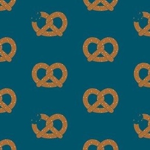 Pretzels on  Blue