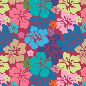 Hawaiian Floral Pattern by Courtney Graben