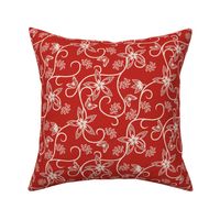 French country linens 2 blush on poppy red