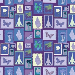 Purple Stamps Pattern by Courtney Graben