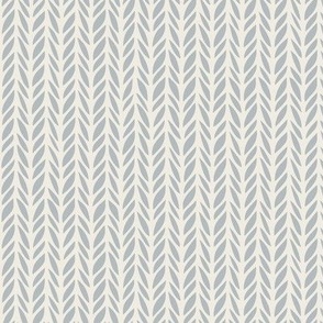herringbone - creamy white _ french grey blue 02 - cozy knit stripe