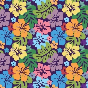 Purple Hawaiian Pattern by Courtney Graben