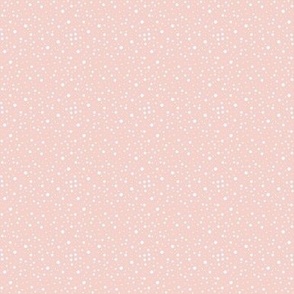 2" Random Polka Dots Dusty Pink and White by Audrey Jeanne