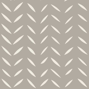 herringbone 02 - cloudy silver taupe _ creamy white - chevron stripe
