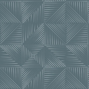 Line Quilt _ French Gray_ Marble Blue 02 _ Geometric