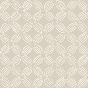 peas pods - bone beige _ creamy white - neutral nude vintage geometric