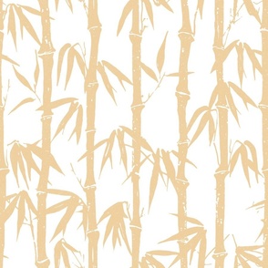 JAPANESE INK BAMBOO - PEACE YELLOW ON WHITE