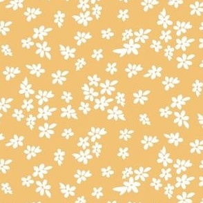 Flora in Yellow (4x4) | Simple Yellow Floral | Ditsy Floral