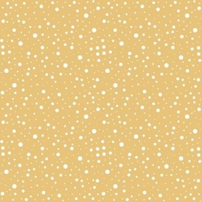 4" Random Polka Dots Dusty Honey Gold by Audrey Jeanne