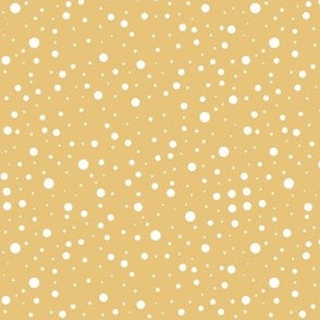 6" Random Polka Dots Dusty Honey Gold by Audrey Jeanne