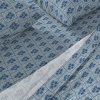 Plum Blossom Quilt - denim blue and white