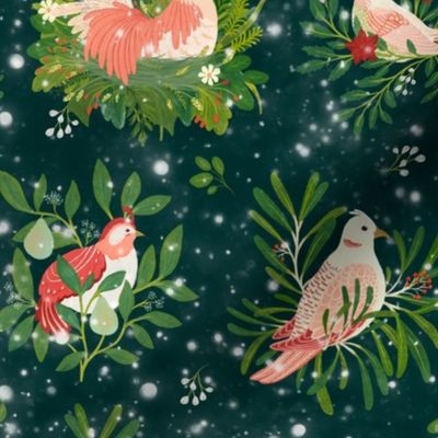 Christmas birds - medium