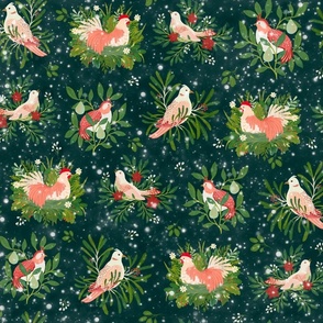 Christmas birds - medium