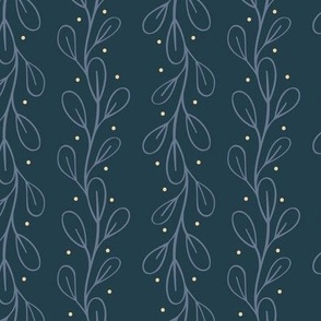 Flowing Leaves (Gentle Sky Colourway) - Filigree Fronds Mini Collection