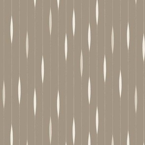 contemporary stripe - bone beige _ creamy white _ khaki brown - modern vertical stripes