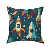 Retro Space Travel - Rockets and satellites L
