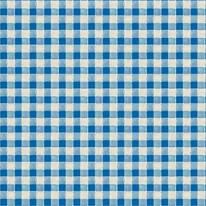 Marine blue vintage look checkerboard for home decor and wallpaper, mini scale