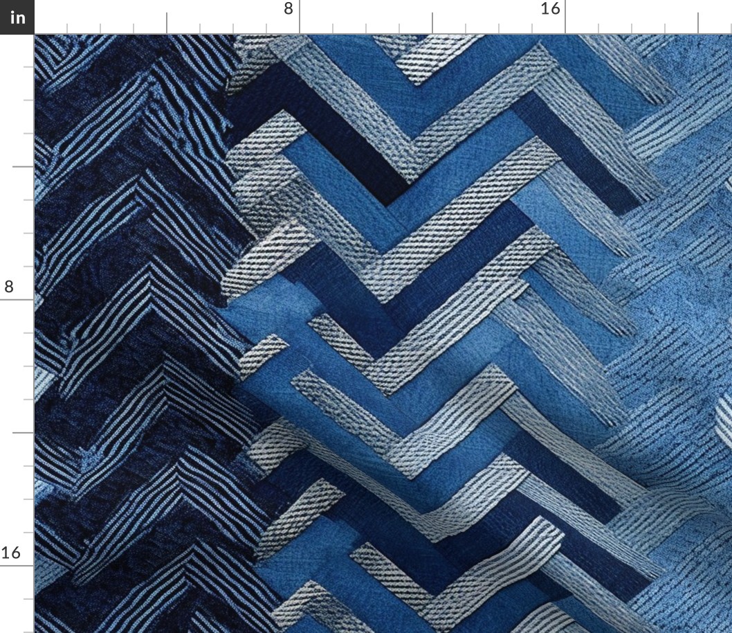 British Quilt & Craft: Denim Zigzag 1