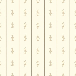 light sand single coral in vertical lines with dark sand stripes on a solid beige background