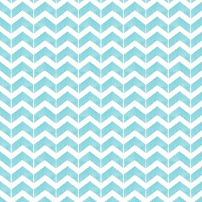 Splish Splosh Chevron in Turquoise Blue   |     Mid-Scale