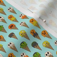 MINI Spooky Halloween Ice Cream Fabric Cute Boys halloween design ice cream cones 4in