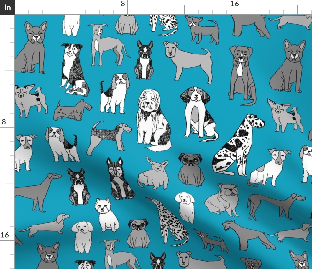 dogs wallpaper // teal dogs pets pet dog bulldog terrier cute dogs design