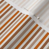 MINI Autumn Stripe fabric - fall fabric farm stripe coordinate rust orange brown stripes 4in